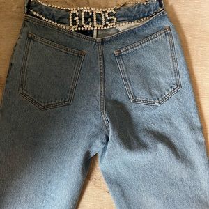 Gcds Logo Crystalized Jeans